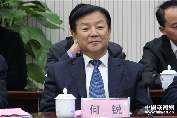 陜西省臺辦副主任何銳出席懇談會。(中國臺灣網(wǎng) 趙苗青 攝) 陜西省臺辦副主任何銳出席懇談會。(中國臺灣網(wǎng) 趙苗青 攝)