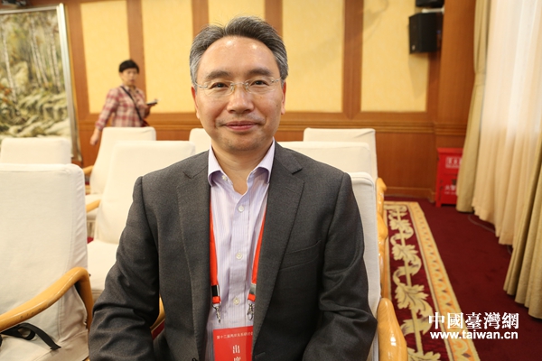 廈門大學臺灣研究院經濟所所長、教授唐永紅接受中國臺灣網專訪。(中國臺灣網 宣玲玲 攝)
