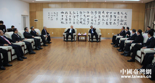 南京大學有關領導會見吳伯雄一行(中國臺灣網王文英 攝)