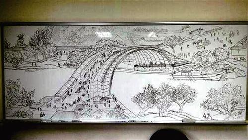 高手在民間?臺校園再現(xiàn)《清明上河圖》(圖)