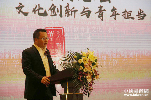 旺旺中時副總裁王綽中致辭。(中國臺灣網 汪明珠 攝) 旺旺中時副總裁王綽中致辭。(中國臺灣網 汪明珠 攝)