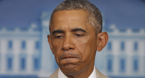 8月28日,奧巴馬在白宮記者會上。(圖片來自美國政治新聞網) 8月28日,奧巴馬在白宮記者會上。(圖片來自美國政治新聞網)