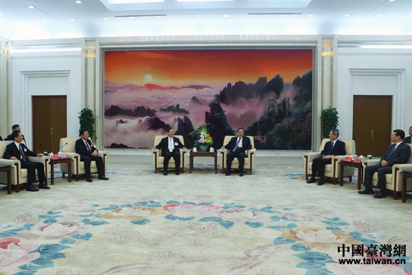 俞正聲會見臺灣商業總會赴大陸經貿考察團 俞正聲會見臺灣商業總會赴大陸經貿考察團