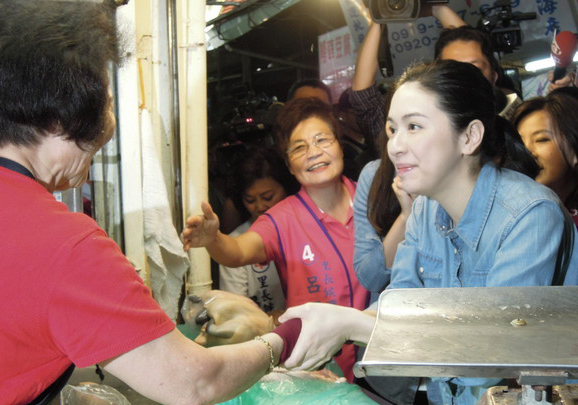 蔡依珊東門市場拜票,被贊有氣質、很漂亮 蔡依珊東門市場拜票,被贊有氣質、很漂亮