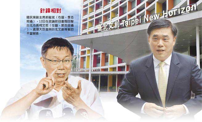 郝龍斌重炮回?fù)襞_(tái)北市長(zhǎng)柯文哲,處理大巨蛋與臺(tái)北文創(chuàng)等案的不當(dāng)舉措 郝龍斌重炮回?fù)襞_(tái)北市長(zhǎng)柯文哲,處理大巨蛋與臺(tái)北文創(chuàng)等案的不當(dāng)舉措