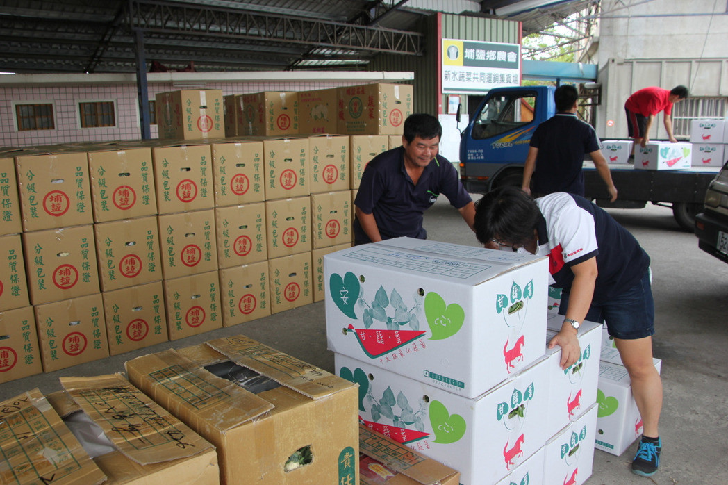 近月臺風不斷,臺灣農產品價格大漲,地瓜葉一斤要100多元新臺幣。圖為農民搶著出貨地瓜葉 近月臺風不斷,臺灣農產品價格大漲,地瓜葉一斤要100多元新臺幣。圖為農民搶著出貨地瓜葉