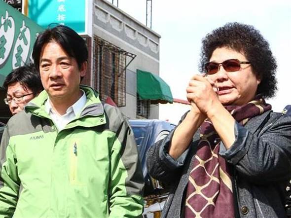 賴清德(左)與陳菊 賴清德(左)與陳菊