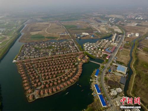 航拍雄安新區白洋淀景區秀美春色。(資料圖)張帆 攝