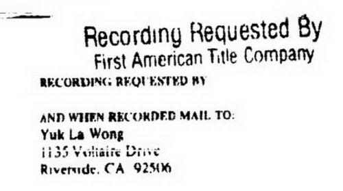 王黎明房產轉讓協議受讓方是“黃玉拉”(Yuk La Wong)(摘自轉讓協議)