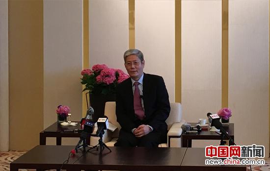 華潤集團董事長傅育寧接受中央媒體集體采訪。中國網(wǎng) 戚易斌 攝