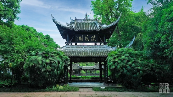 △三蘇祠內(nèi)景。(總臺記者齊濤拍攝)