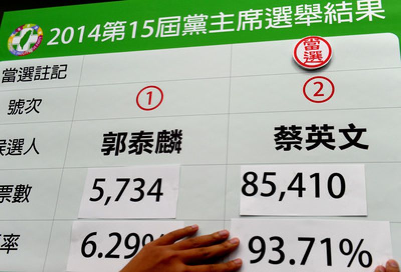 民進黨公布選舉結(jié)果 民進黨公布選舉結(jié)果