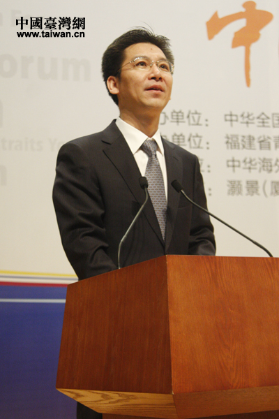 全國青聯主席賀軍科在第十二屆海峽青年論壇上發表致辭。 全國青聯主席賀軍科在第十二屆海峽青年論壇上發表致辭。