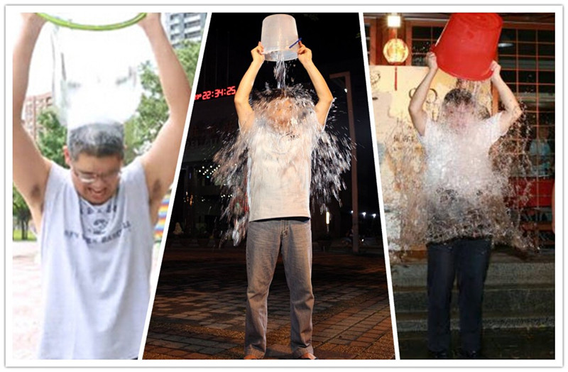 郝龍斌完成冰桶挑戰點名胡志強,柯文哲緊隨其后。(合成圖,從左到右依次為連勝文、郝龍斌、柯文哲) 郝龍斌完成冰桶挑戰點名胡志強,柯文哲緊隨其后。(合成圖,從左到右依次為連勝文、郝龍斌、柯文哲)